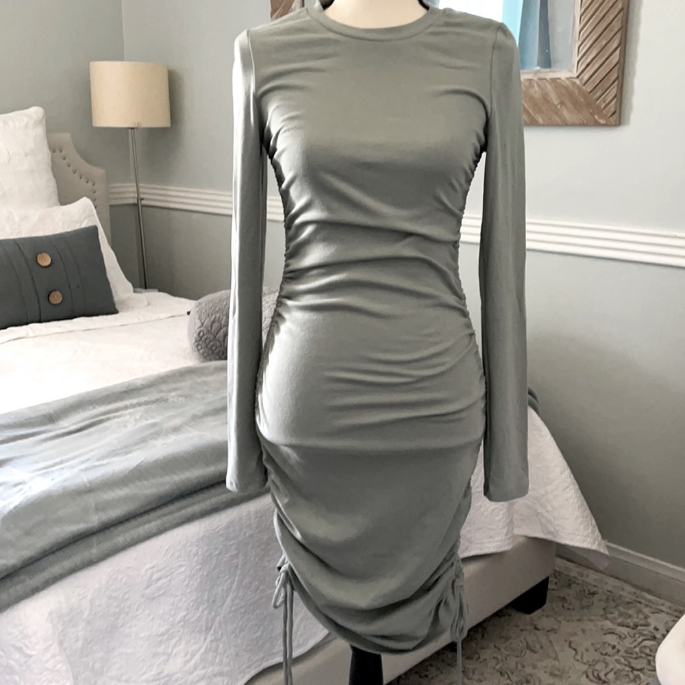 Sage Long sleeve  dress